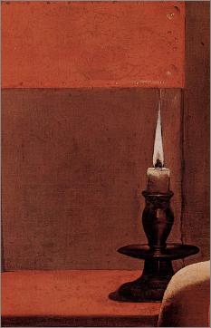 candle (detail), Georges de la Tours